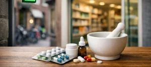 Gevel van een apotheek in Woerden